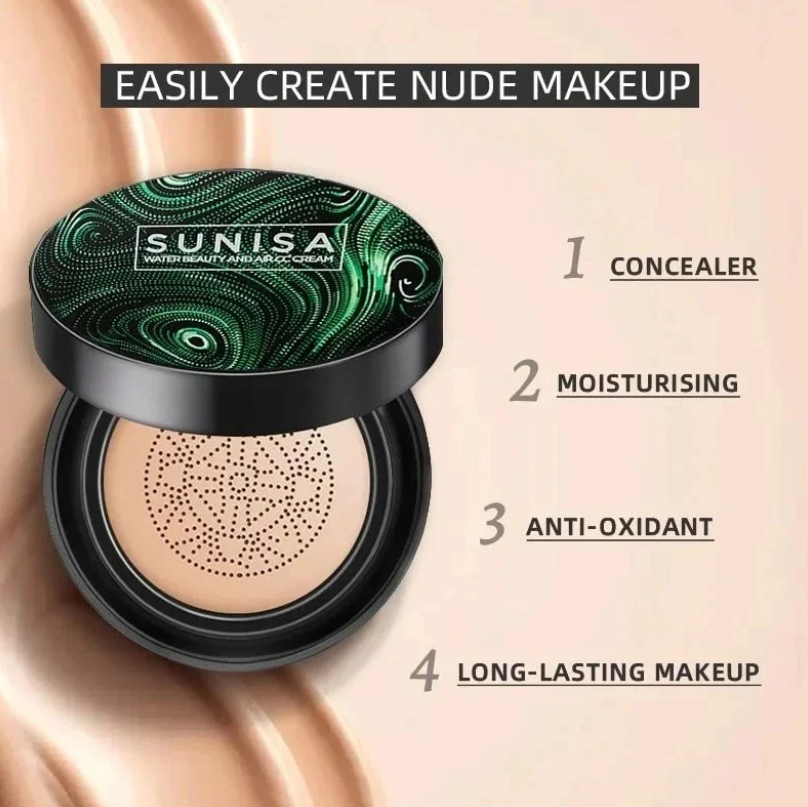 Sunisa Foundation - Waterproof Natural Finish, Urgent ready for any Function - All-in-One Solution