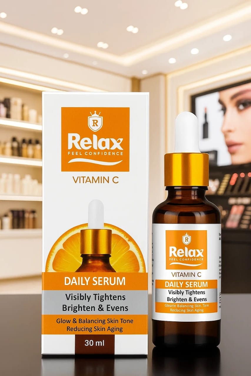 Relax Vitamin C Daily Face Serum – Brightening, Anti-Aging & Hydrating Formula For Healthy Radiant Skin (30ml)
