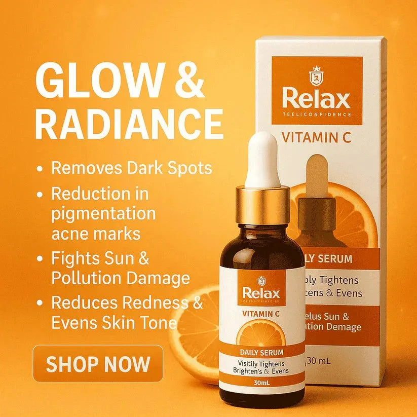 Relax Vitamin C Daily Face Serum – Brightening, Anti-Aging & Hydrating Formula For Healthy Radiant Skin (30ml)